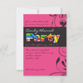 Tarjeta de Invitación de Fiesta Bat Mitzvah de CAR