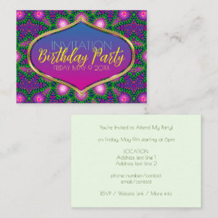 Tarjeta de invitación de fiesta con patrón tribal 