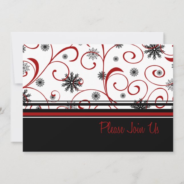 Tarjeta de invitación de fiesta de Año Nuevo (Anverso)