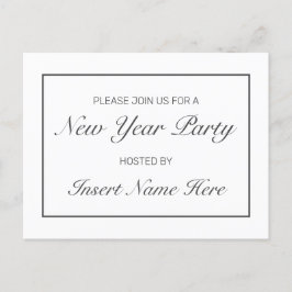 Tarjeta de invitación de fiesta de Año Nuevo minim