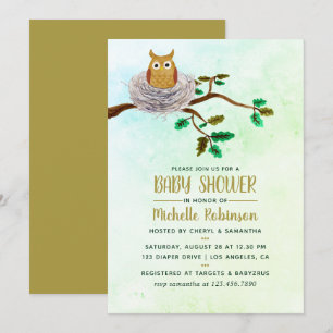Tarjeta de invitación de fiesta de baby shower de 