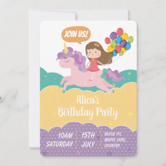 Tarjeta de invitación de fiesta de cumpleaños
