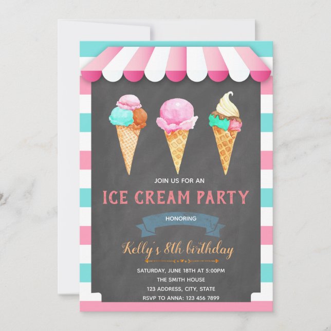 TARJETA DE INVITACIÓN DE FIESTA DE CUMPLEAÑOS DE h (Anverso)