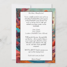 Tarjeta de invitación de fiesta de cumpleaños de P