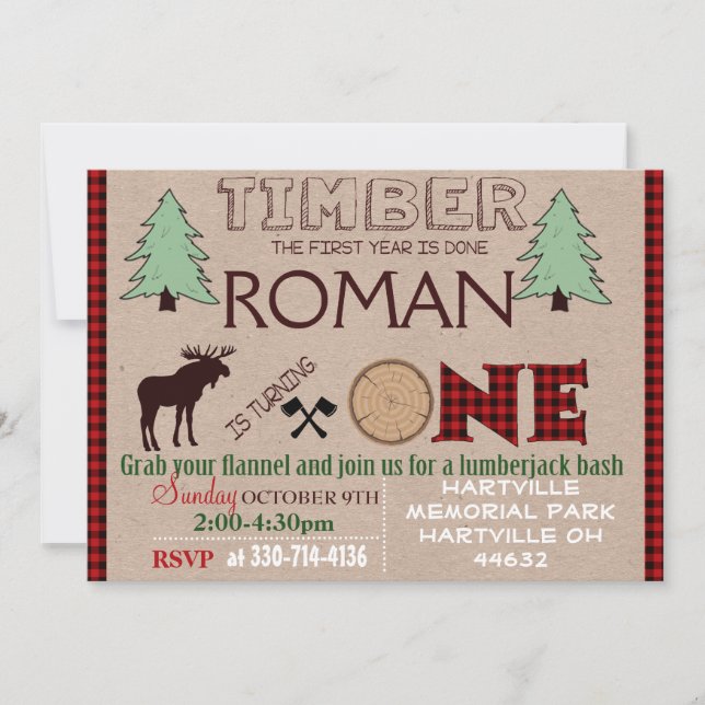 Tarjeta de invitación de fiesta de cumpleaños Lumb (Anverso)