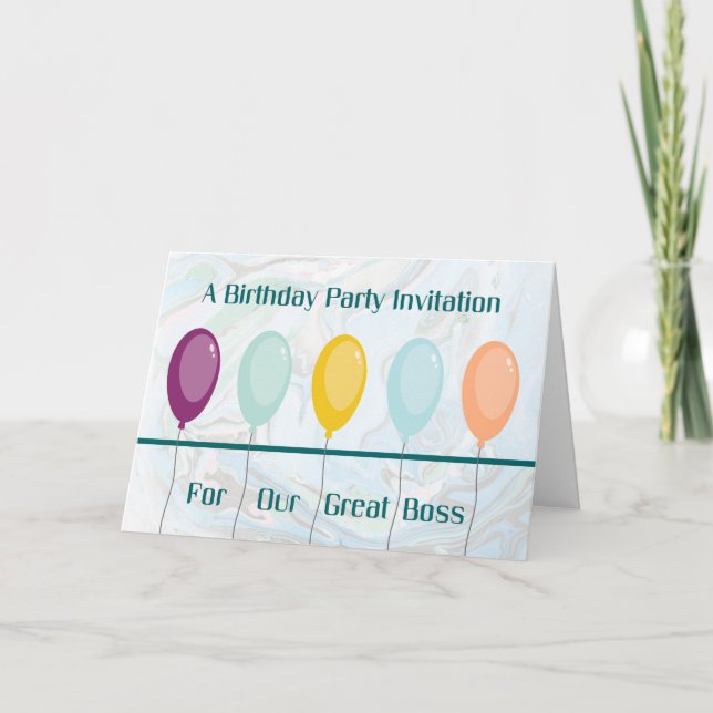 Tarjeta de invitación de fiesta de cumpleaños para (Anverso)