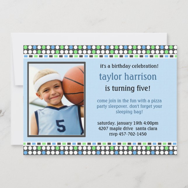 Tarjeta de invitación de fiesta de cumpleaños para (Anverso)