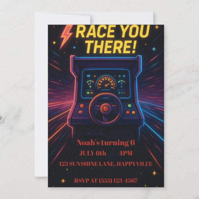 tarjeta de invitación de fiesta de cumpleaños para (Anverso)