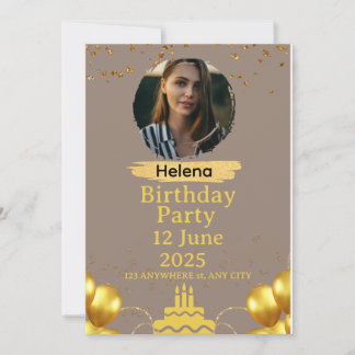 Tarjeta de invitación de fiesta de cumpleaños | pe