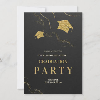 tarjeta de invitación de fiesta de graduación