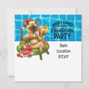 Tarjeta de invitación de fiesta de grupo de Navida