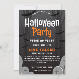 Tarjeta de invitación de fiesta de Halloween