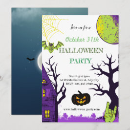 Tarjeta de invitación de fiesta de Halloween
