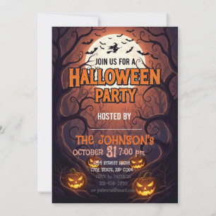 Tarjeta de invitación de fiesta de Halloween Spo
