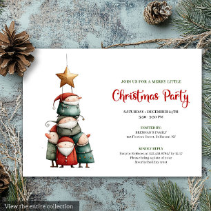 Tarjeta de invitación de fiesta de Navidad con acu