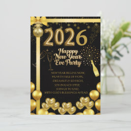 Tarjeta de Invitación de Fiesta de Nochevieja Eleg