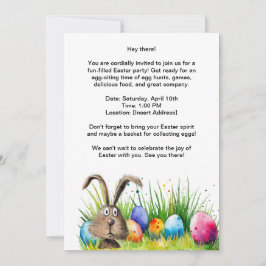 Tarjeta de invitación de fiesta de Pascua