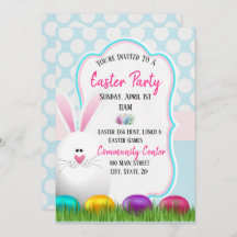 Tarjeta de invitación de fiesta de Pascua