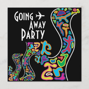 Tarjeta de invitación de fiesta de salida