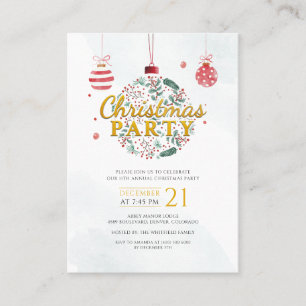 Tarjeta de invitación de fiesta de vacaciones para