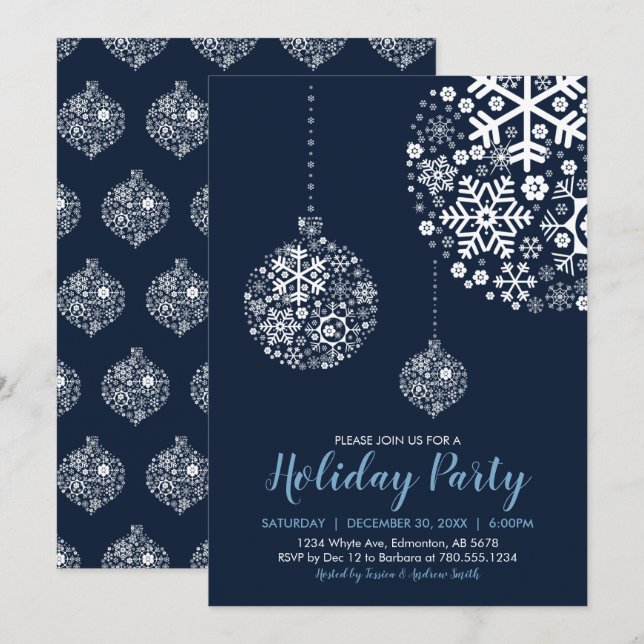 Tarjeta de invitación de fiesta/fiesta de Navidade (Anverso / Reverso)