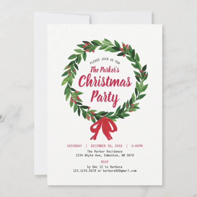 Tarjeta de invitación de fiesta/fiesta de Navidade (Anverso)
