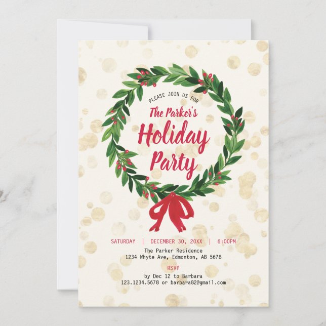 Tarjeta de invitación de fiesta/fiesta de Navidade (Anverso)