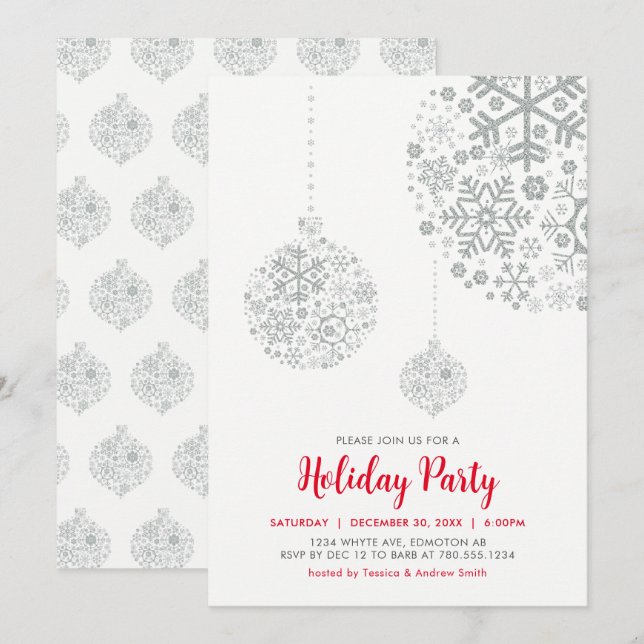 Tarjeta de invitación de fiesta/fiesta de Navidade (Anverso / Reverso)