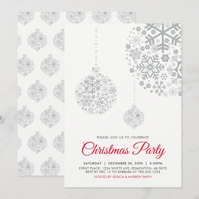 Tarjeta de invitación de fiesta/fiesta de Navidade (Anverso / Reverso)