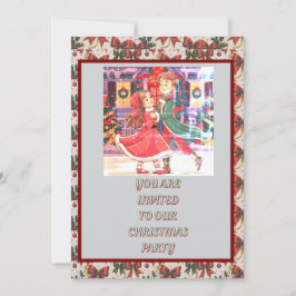 Tarjeta de invitación de fiesta para Navidades des