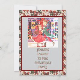 Tarjeta de invitación de fiesta para Navidades des
