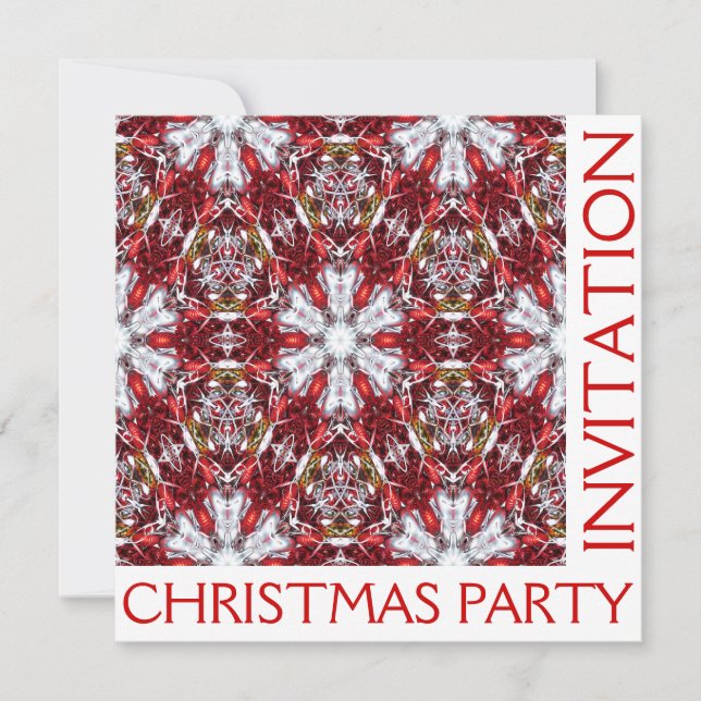 Tarjeta de invitación de fiesta para navidades - E (Anverso)