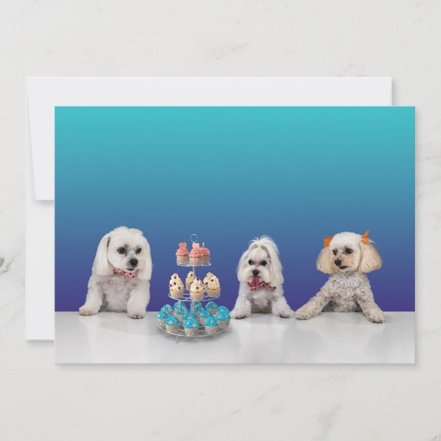 Tarjeta de invitación de fiesta plana de personali (Anverso)