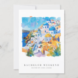 Tarjeta de invitación de fin de semana de soltero 