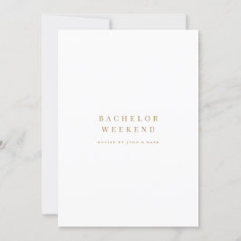 Tarjeta de invitación de fin de semana de soltero 