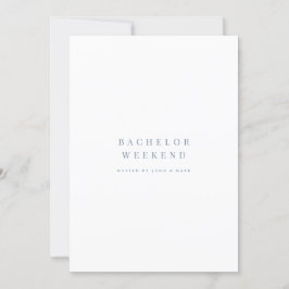 Tarjeta de invitación de fin de semana de soltero
