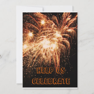 Tarjeta de invitación de Fireworks Party