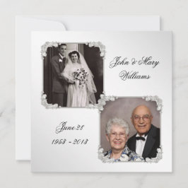 Tarjeta de Invitación de Foto de Aniversario de Bo