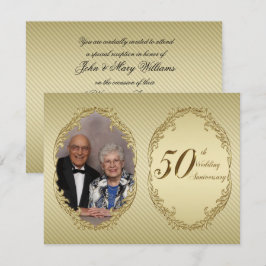 Tarjeta de Invitación de Foto de Aniversario de Bo