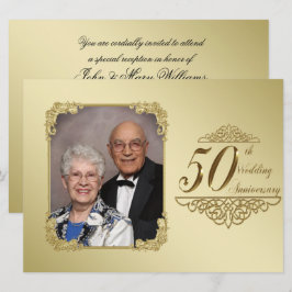 Tarjeta de Invitación de Foto de Aniversario de Bo