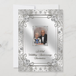 Tarjeta de Invitación de Foto de Aniversario de Bo