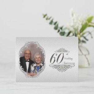 Tarjeta de Invitación de Foto de Aniversario de Bo