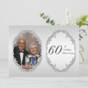 Tarjeta de Invitación de Foto de Aniversario de Bo