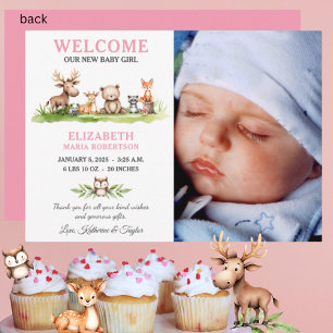 Tarjeta de Invitación de foto de bebé de animales 