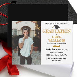 Tarjeta de invitación de foto de fiesta de graduac