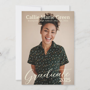 Tarjeta de Invitación de foto de graduación de gui