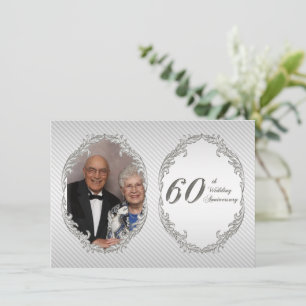 Tarjeta de Invitación de Foto del 60º Aniversario