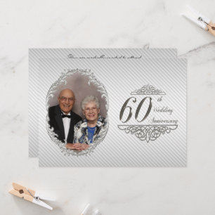 Tarjeta de Invitación de Foto del 60º Aniversario