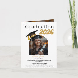 Tarjeta de Invitación de Foto para Fiesta de Gradu