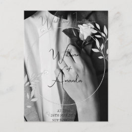 Tarjeta de Invitación de Foto para Siempre en Blan